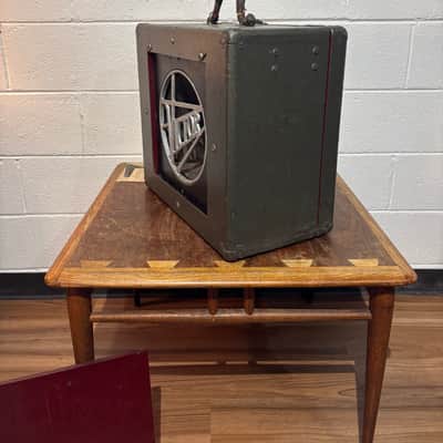 RCA Victor 1x12 speaker cab 1940’s - Original Military olive image 4
