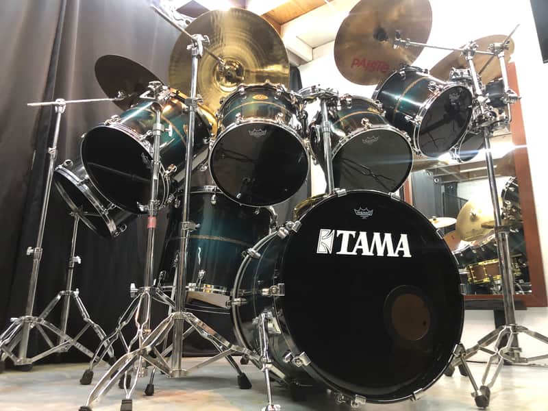 SHELLS ONLY Tama starclassic early 2000 - blue galaxy sunburst image 1