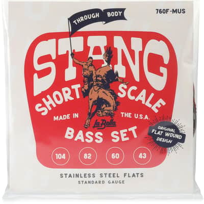 La Bella 760F-MUS Stang Flatwound Short-scale Bass Strings- .043-.104 Light image 1