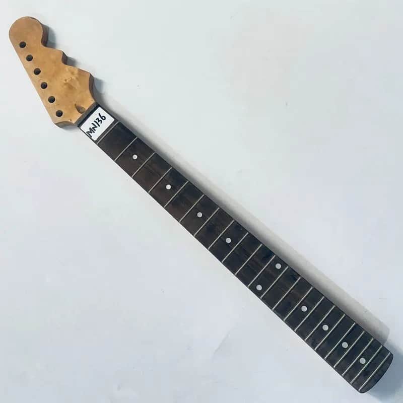 Custom DIY Maple Wood Guitar Neck, 22 Frets Rosewood Fingerboard image 1