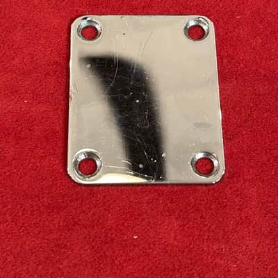 Luthier’s Lot of Nine Teisco/Unknown USA & Japanese Sized Guitar Backplates & Bridge Parts - Chrome/Steel image 6