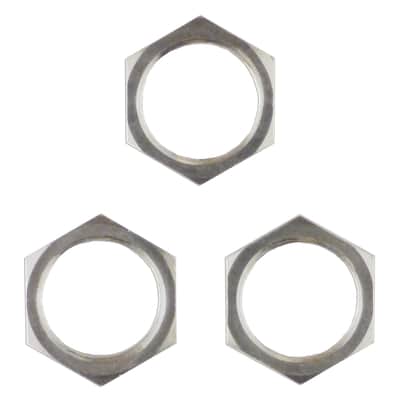Boss & Ibanez Pedal Nickel 1/4" Input Output Jack Replacement Nut Set - 10 Pack - Made In Japan Part image 2