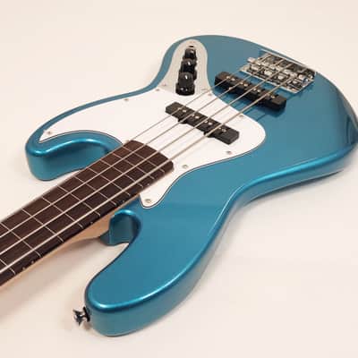 SX Ursa 2 JR RN LPB Blue Fretless Short Scale Bass Guitar image 4