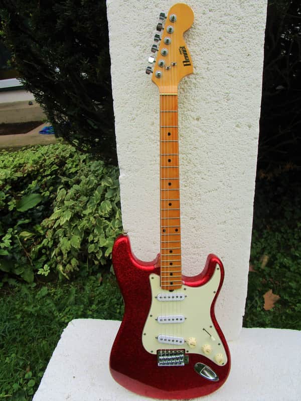 John Bennet Stratocaster Guitar, Mid- 70's, Japan, Red Sparkle Finish, Gig Bag image 1