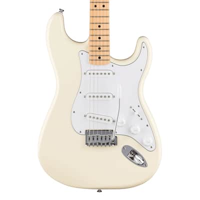 Used Fender Standard Stratocaster Electric Guitar - Olympic White w/Maple FB image 1