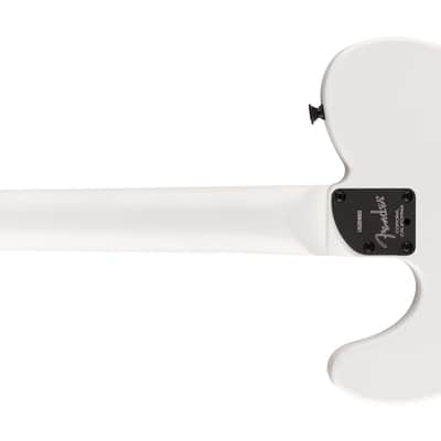 Fender Jack White Triplesonic Acoustasonic Telecaster Satin Arctic White with Black Top image 8