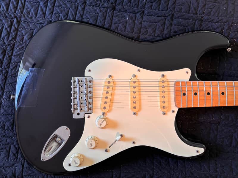 Squier MIJ ST-357 (1957 Style Reissue) Stratocaster with Maple Fretboard 1984 - 1988 - All Original - Black image 1