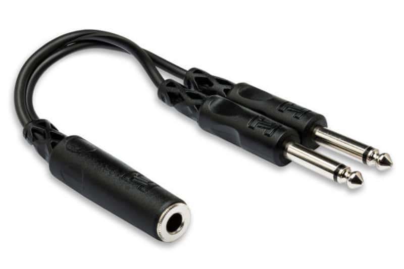 Hosa - YPP-106 - Y-Cable - 1/4 in TSF to Dual 1/4 in TS image 1