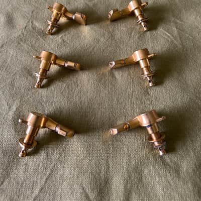 Gibson guitar branded machinesi (MIJ) 3x3 mini tuning machines 1970/80s - Gold image 5