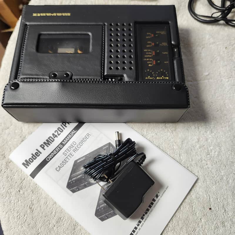 Super Clean Marantz PMD430 CP430 Rebuilt 3-Head Portable Cassette W/Accessories image 1