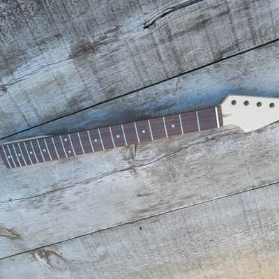 21 fret classic ST Guitar Neck Replacement, Steel Frets, bone nut image 10