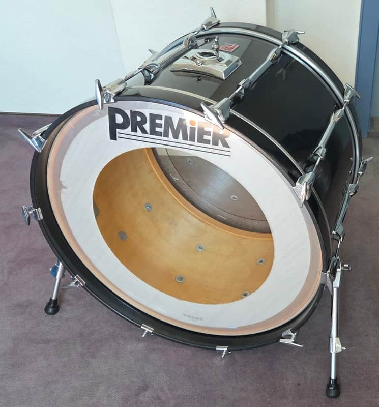 Premier XPK 24x16 BASSDRUM MITTE DER 90ER - Schwarz lackiert image 1