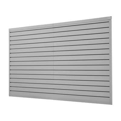 8x4 ft Modular Slat Wall Panel – 32ft² Grey PVC Storage System for Music Studios, Rehearsal Rooms & Gear Organization image 5