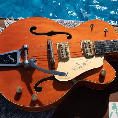 2006 Gretsch G6120-1960 Nashville Reissue - w Original Bigsby - Western Orange - Made in Japan image 17