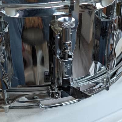 1970S Premier 5x14 Olympic Steel Snare Drum, Chrome, New Heads Snare Wire & Lugs. image 2