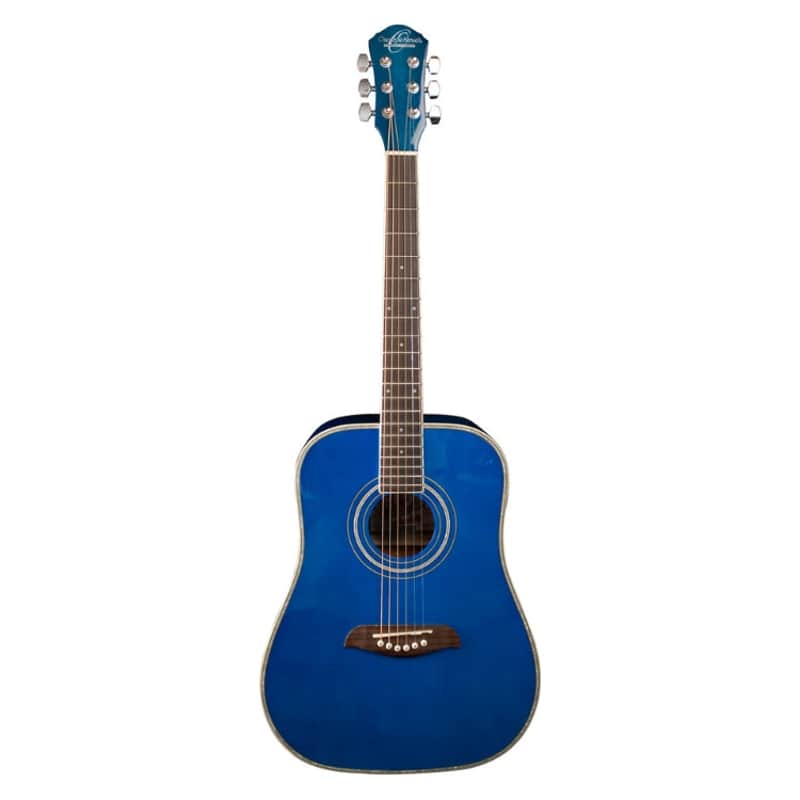 Oscar Schmidt OGHS 1/2 Size Acoustic Guitar-Trans Blue *USA Small Business* image 1