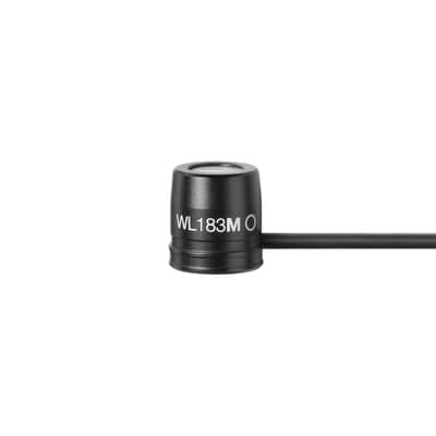 Shure WL183M Omnidirectional Low-Profile Lavalier Microphone, Black, TQG Connector image 2