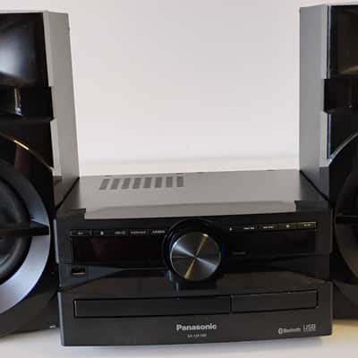 Panasonic SA-UX100 Black Mini Hi-Fi System + Remote + Power Lead image 1