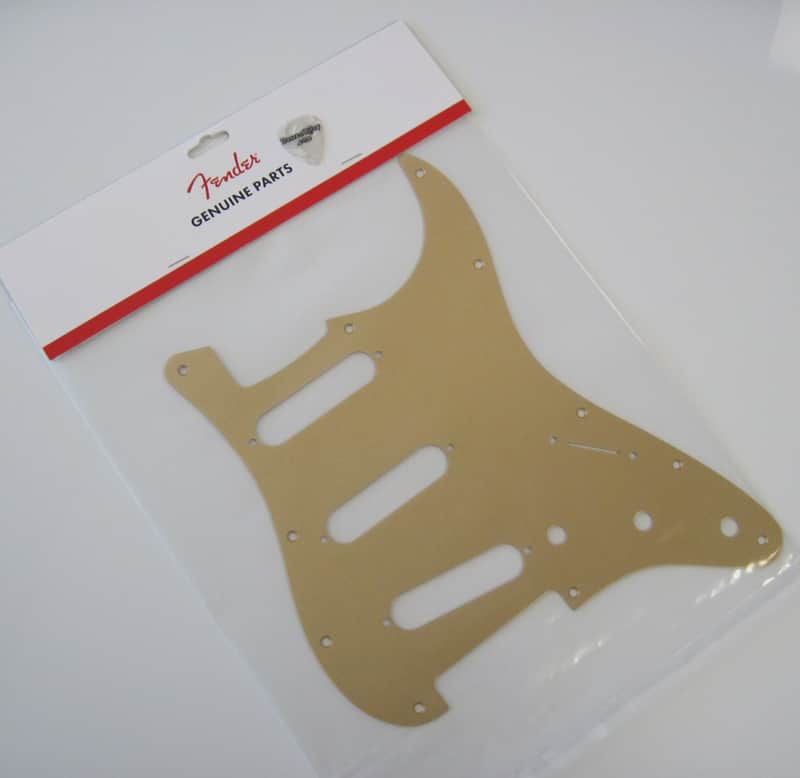 Fender Standard Stratocaster Pickguard Gold Anodized USA 0992139000 image 1