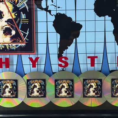 HUGE Def Leppard Hysteria World Map Award Presented To Steve Clark Gibson Guitars 15M Copies image 5