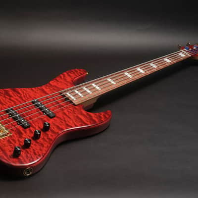 Sadowsky Guitars Limited Edition 2023 MasterBuilt 21-Fret Standard J/J Bass 5-Strings (Majestic Red High Polish) image 4