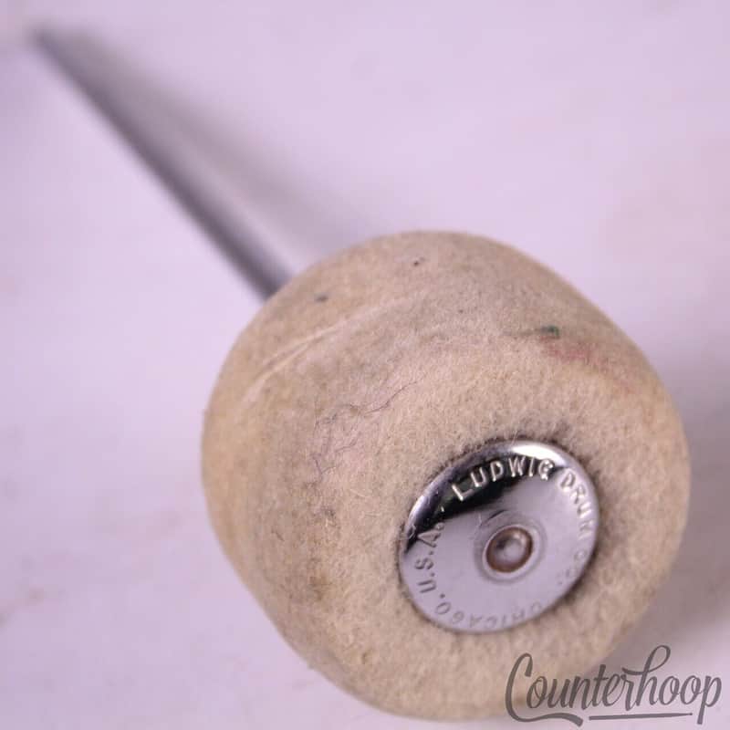*Ludwig Bass Drum Pedal Beater 1/4" x 6 1/4" - Felt, Chrome Classic Vintage 60s* image 1