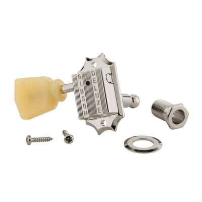 Gibson Deluxe Yellow Key Tuner Set Vintage Nickel image 5