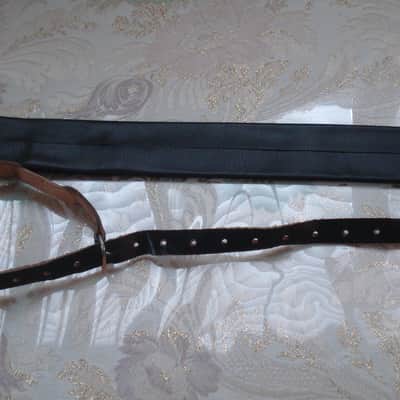 Rare 1960's ACE Genuine Black Leather Guitar Strap Excellent Condition image 8