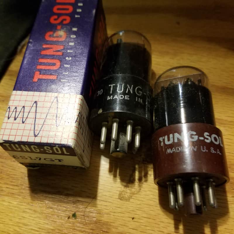 Tung-Sol ONE (1) 6SL7GT dual triode AT1000 TESTED Vacuum Tube greyglass 6SL7 1941-1975 image 1