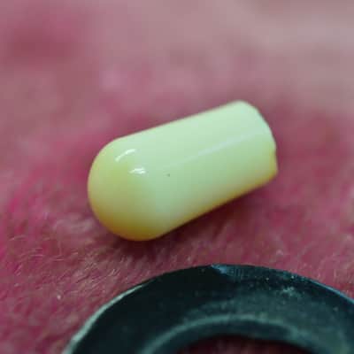 Vintage 1960's Gibson Les Paul Custom Black Beauty Gold Switch Nut Heavy Knurl image 4