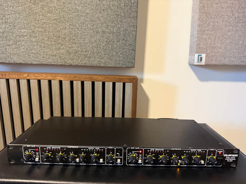 Drawmer DL241 Dual-Auto Compressor with TRS Connectors 2010s - Black image 1
