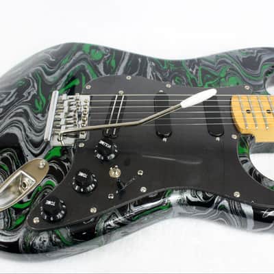 Custom Swirl Painted and Upgraded Arbor Strat Style Electric Guitar image 13