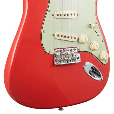 Fender Custom Shop Limited Edition '63 Stratocaster Journeyman Relic Electric Guitar - Aged Fiesta Red image 2