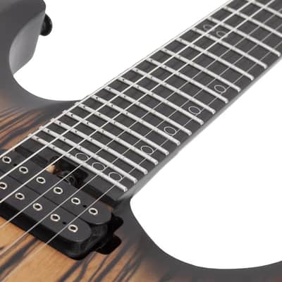 Schecter C-1 Pale Moon Natural Satin with Black Burst image 6