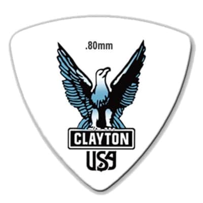 Clayton Acetal Rounded Triangle .80mm Guitar Picks - 12 Pack - RT80 image 2