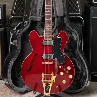 Epiphone Jorma Kaukonen Signature JA-Riviera, Cherry w/ Hardshell Case - Used image 19