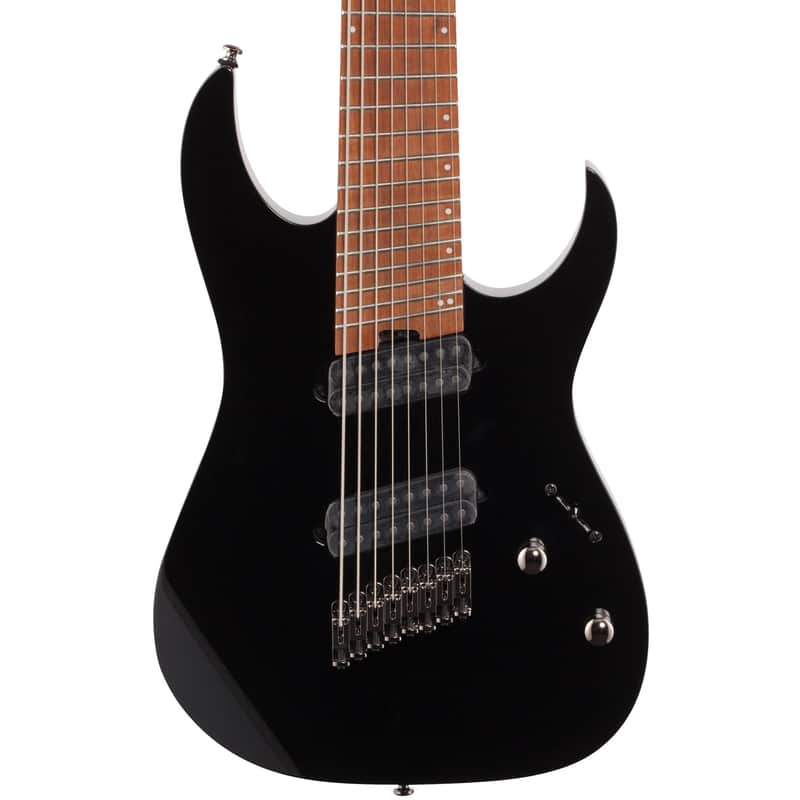 Ibanez RGMS8BK RG Multi Scale 8-string Guitar - Black image 1