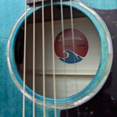 Eastman Eastman PCH3-GACE-FB Acoustic/Elec. w/padded bag, setup, & shipping image 3