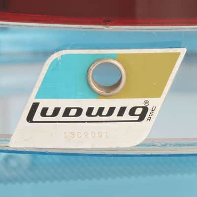 Ludwig 1975' Vistalite Red / Clear / Blue Tricolour Color Snare Drum 14"×5" image 2
