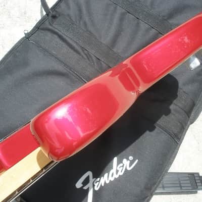 1997 Fender California Series Precision Bass Special USA - Candy Apple Red w Gold Guard - Clean! image 7