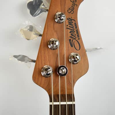 Sterling by Music Man StingRay RAY34SM Spalted Maple Sunburst Active 3 Band EQ image 7
