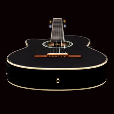 Ortega RCE145LBK Family Series Pro Solid Spruce Top Mahogany Neck Cutaway Nylon 6-String Classical Acoustic-Electric Guitar w/Gig Bag For Left Hand Player image 11