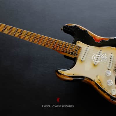 Fender Stratocaster Black Left Handed Heavy Aged Relic image 12