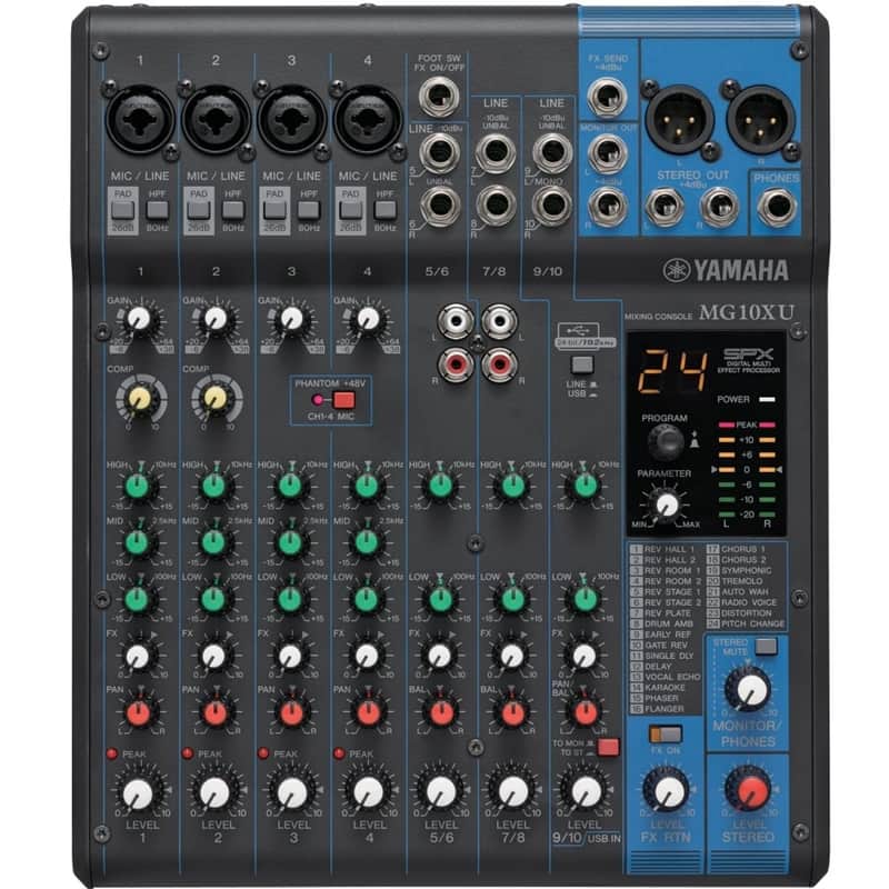YAMAHA MG10XU Compact 10 Channel FX USB Audio Mixer image 1