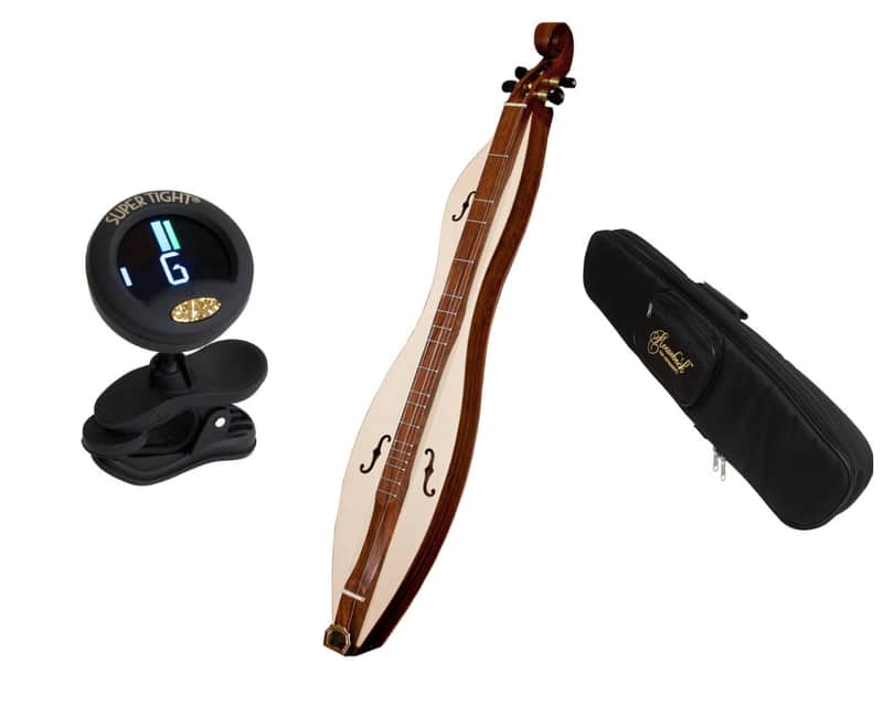 Mountain Dulcimer Package Includes: Roosebeck Mountain Dulcimer 4-String Cutaway - F-Holes + Roosebe image 1