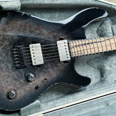 Mayones Regius 6 Galaxy Eye Black Gloss, Pale Moon Ebony Fretboard + Hiscox Case image 1
