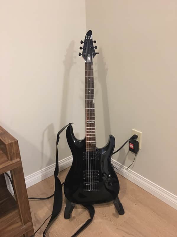 ESP LTD H100 Early 2000's Black | Reverb
