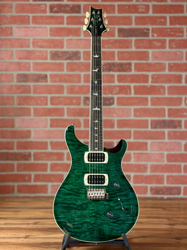 PRS SE Custom 24 Quilt Electric Guitar - Teal Black (Black Back) image 1