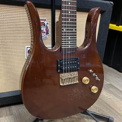 Hondo II HP-1081 Longhorn Guitarlin 31 Frets 1980 - Walnut image 1