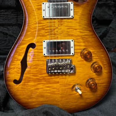 PRS DGT Moons Semi-Hollow McCarty Tobacco Burst w/case image 2